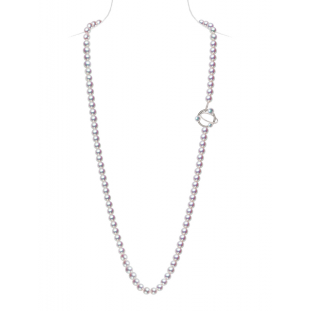 Collier sautoir perles Akoya 90cm - Perle AAA, 7.5/8mm - Hajime