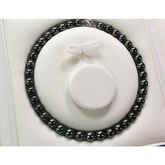 Perle noire collier - Perles de Tahiti 10/11mm - Perles de culture AAA