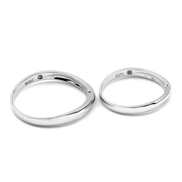 Alliance bijou mariage - Alliance Femme - Platine - Diamant