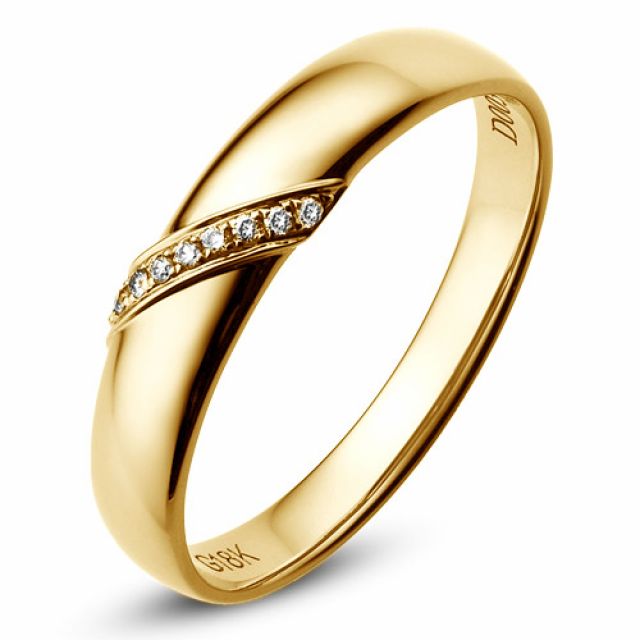 Alliance de Mariage Homme Abélard - Or Jaune & Diamants | Gemperles