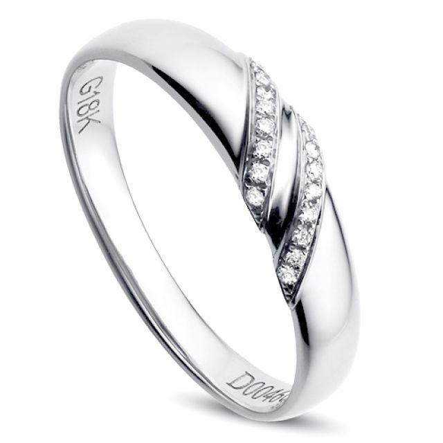 Alliance de Mariage Femme Inès - Platine & Diamants | Gemperles