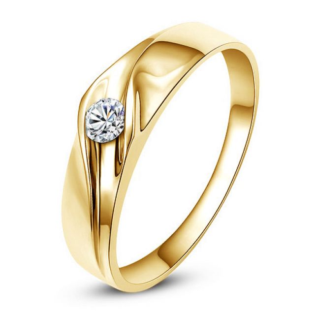 Alliance de fiançaille - Alliance or jaune pour Femme - Diamant