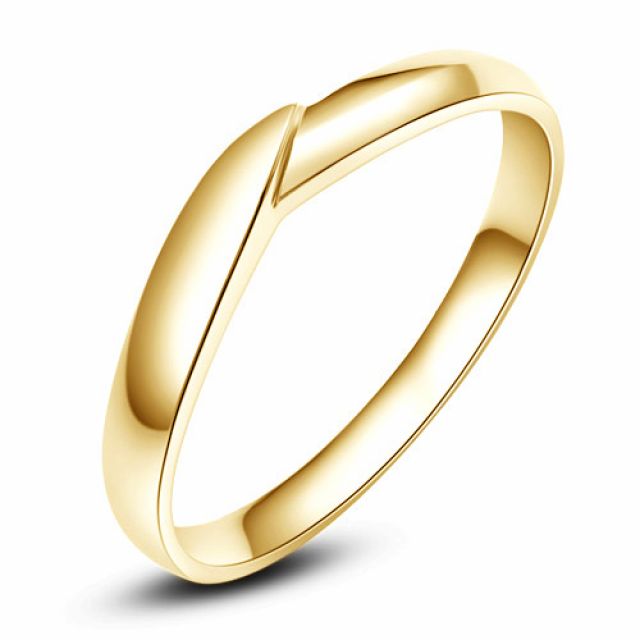 Bague fiançaille Homme - Or jaune - Diamant 0.006ct