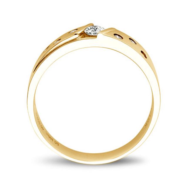 Bague alliance constellation diamantée - En or jaune 18cts - Homme | Stern