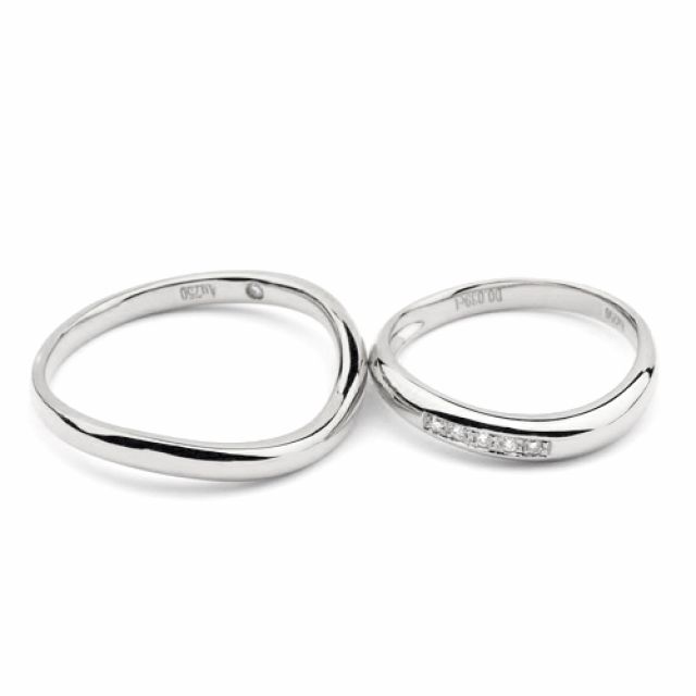 Alliance Homme. Platine. Diamant 0.011ct