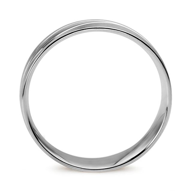 Alliance Homme lignes enchevêtrées - Or blanc 18 carats