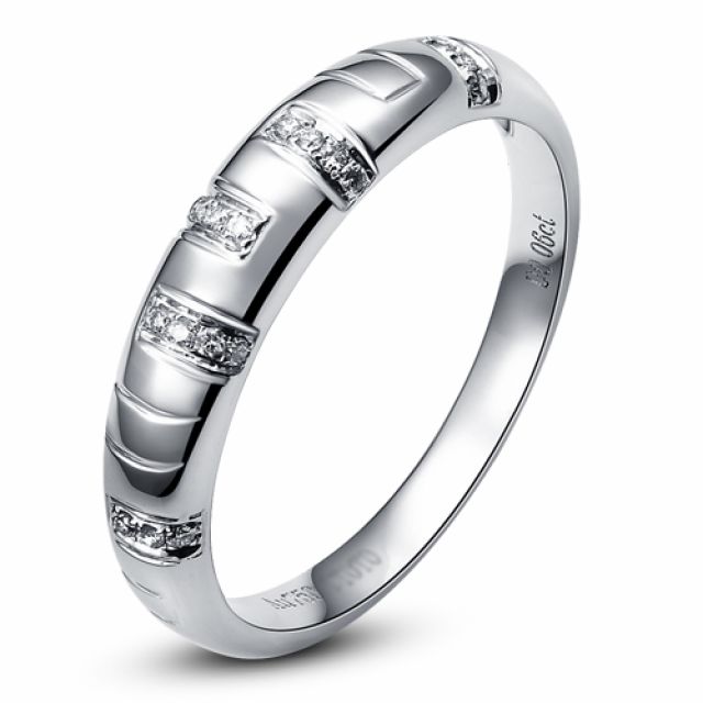 Bague Or blanc et Diamants pour homme | Toi et moi