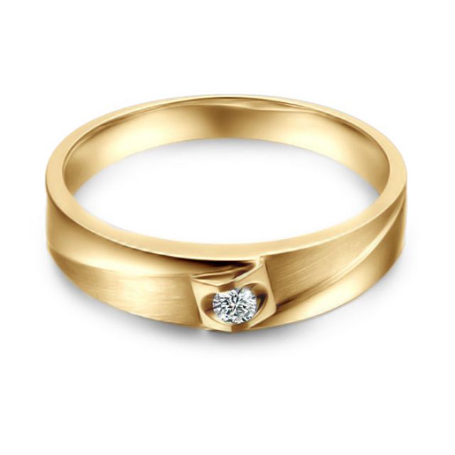 Alliance Giuliana Brossée et Polie Or Jaune, Diamant - Femme | Gemperles