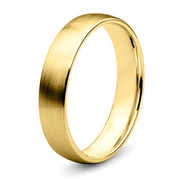 Alliance diamant or jaune - Lignes pures - Homme