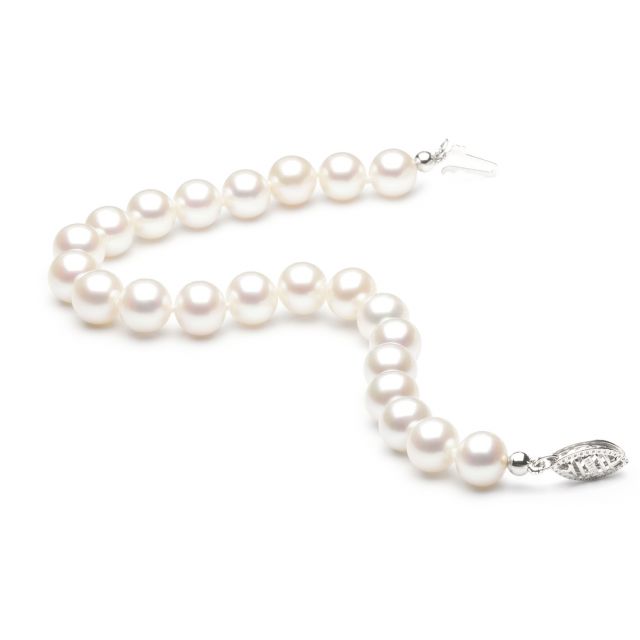 Bracelet perles de culture Femme - Perle eau douce blanche - 7/7.5mm