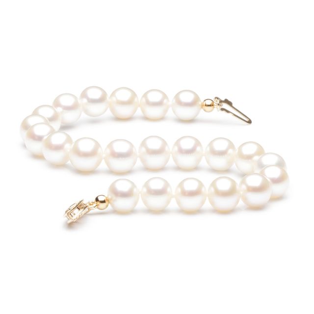 Bracelet perles de culture Femme - Perle eau douce blanche - 7/7.5mm