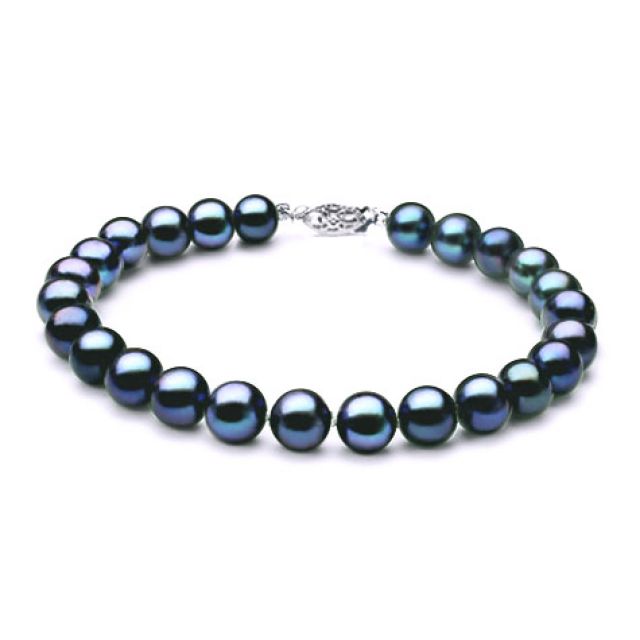 Bracelet Perle Noire 7/7.5mm, AAA