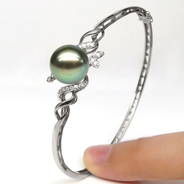 Bracelet perle de Tahiti noire - 10/11mm - GEMME