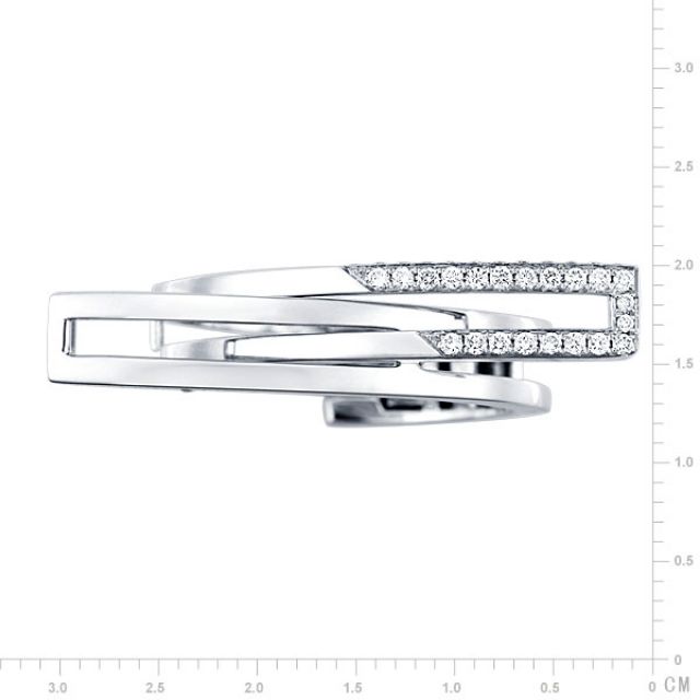 Bague anneau d'exception. Pendentif or blanc diamants forme cœur | Exception