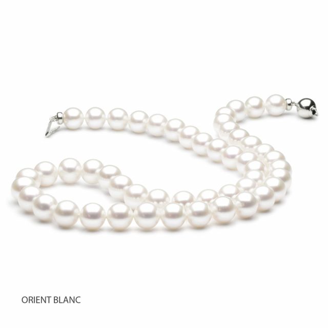 Collier perle mariage - Collier perles de Chine blanches - 7.5/8mm