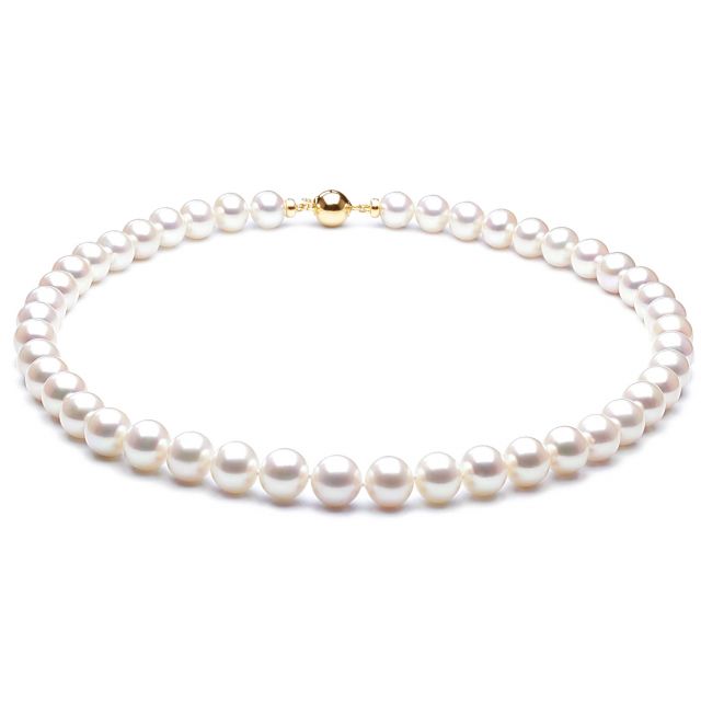 Collier perles eau douce blanches - Perles de culture - 8.5/9.5mm AAA