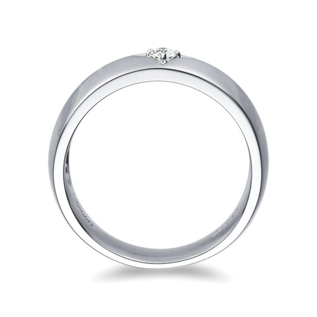 Chevalière - Bague chevalière homme en or blanc - 1 diamant central | Borgia