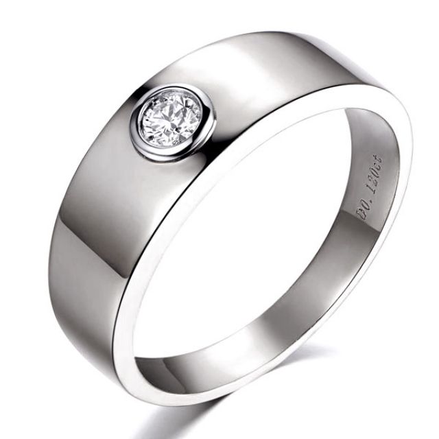 Chevalière Homme Melo Or Blanc - Bague Anneau en Diamant | Gemperles