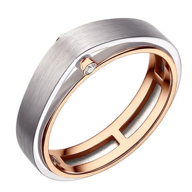 Bague Homme en Diamants, Or blanc et rose | Montserrat