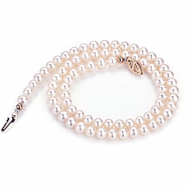 Collier perles de culture blanches Mariage 5/5.5mm, AA+