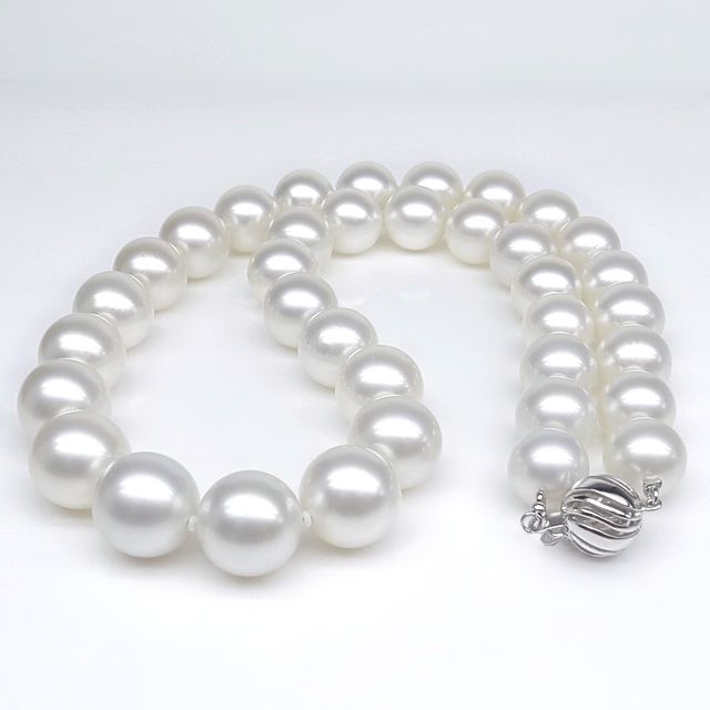 Collier de perles d'Australie blanches - Perle mers du sud 10/12mm