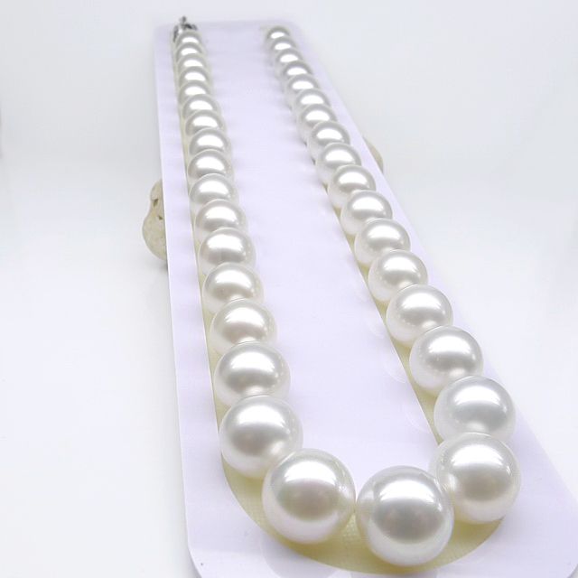 Collier perles d'Australie blanches - 11/13mm - AAA