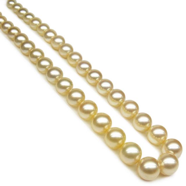 Collier perles d'Australie dorées - 9/11mm - AAA