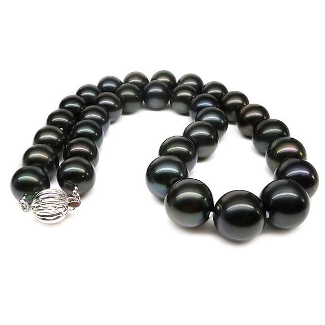 Collier en perles noires de Tahiti - 12/14mm, AAB