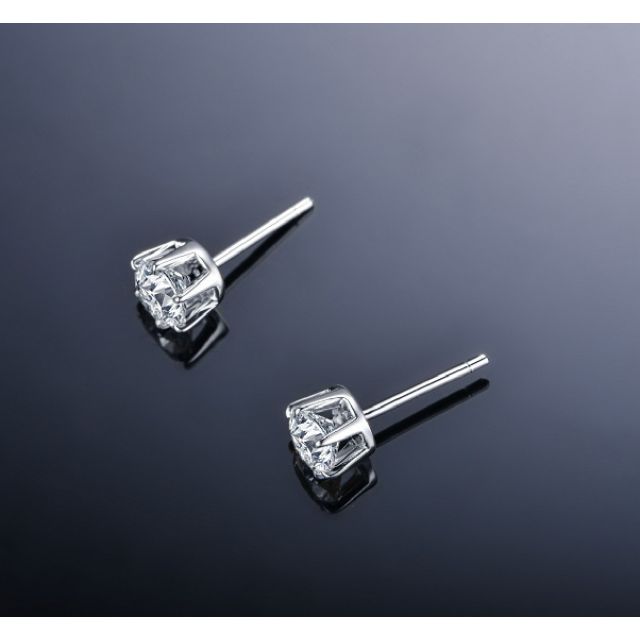 Puces diamants 0.50ct. Or blanc - Carat personnalisable