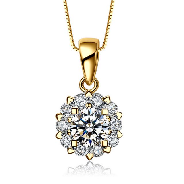 Pendentif Coeur Caillouté Or jaune et Diamants 0.33ct