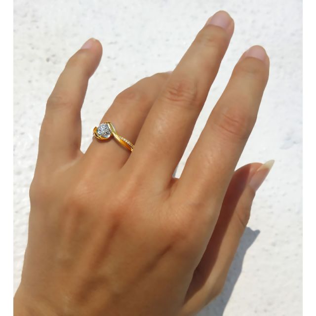 Bague Solitaire Or Jaune Alphonse de Lamartine - Méditations poétiques | Gemperles