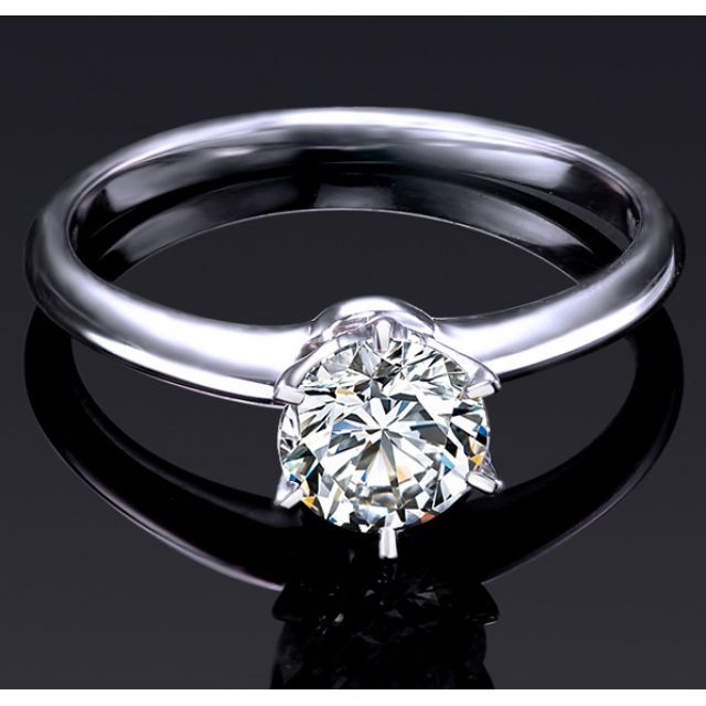 Bague Solitaire Brillant - Monture Platine Timeless | Gemperles