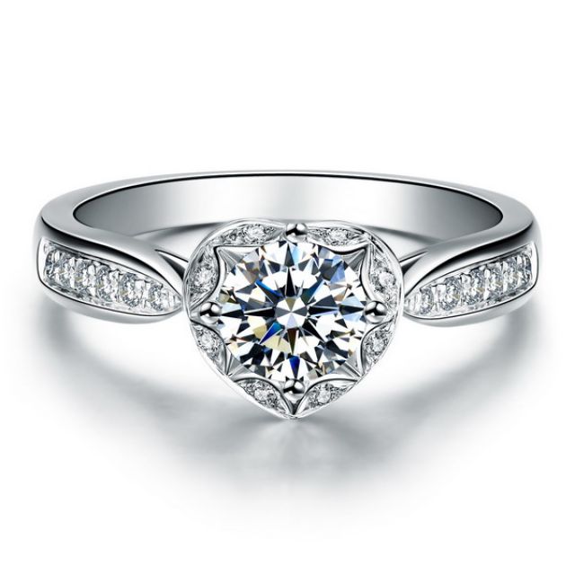 Bague Solitaire Your Best Friend - Or Blanc 18 Carats & Diamants | Gemperles