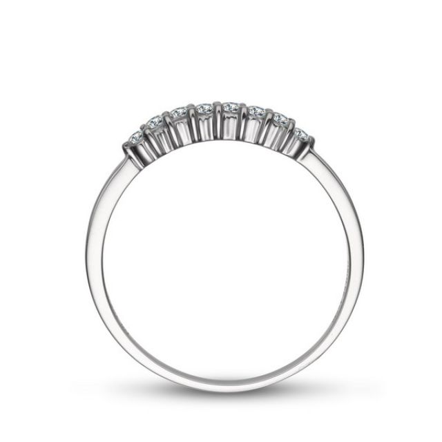 Bague fiançaille - Bague en or blanc 18 carats - Diamants 0.204ct