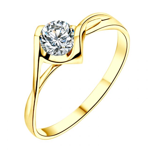 Solitaire Diamant. Victor Hugo, A Jeanne. Or Jaune | Gemperles