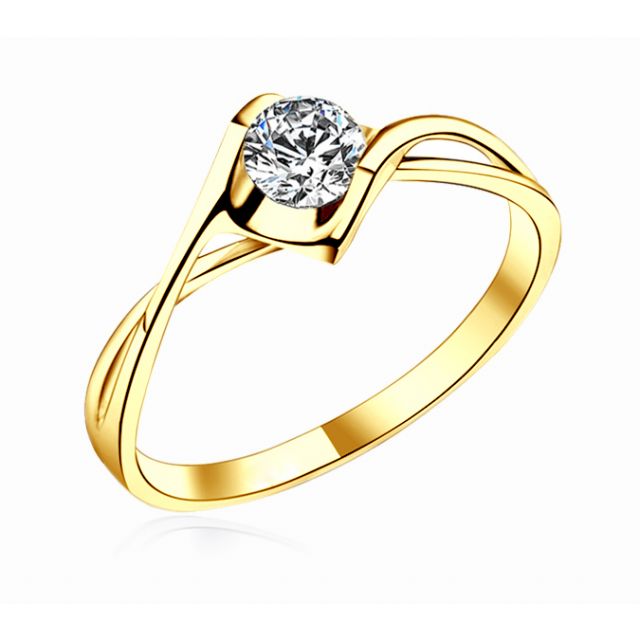 Solitaire Diamant. Victor Hugo, A Jeanne. Or Jaune | Gemperles