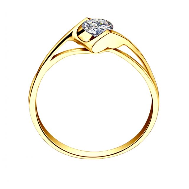 Solitaire Diamant. Victor Hugo, A Jeanne. Or Jaune | Gemperles