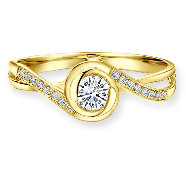 A Julie Diamant 0.25ct Or Jaune - Bague Solitaire | Gemperles