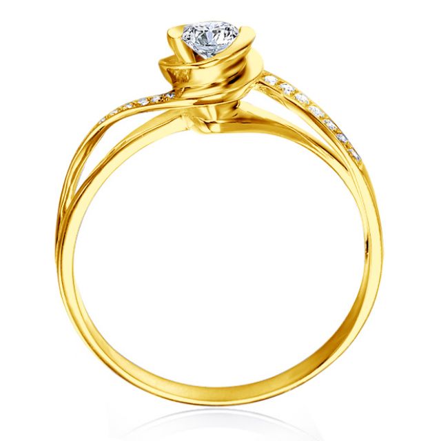 A Julie Diamant 0.25ct Or Jaune - Bague Solitaire | Gemperles