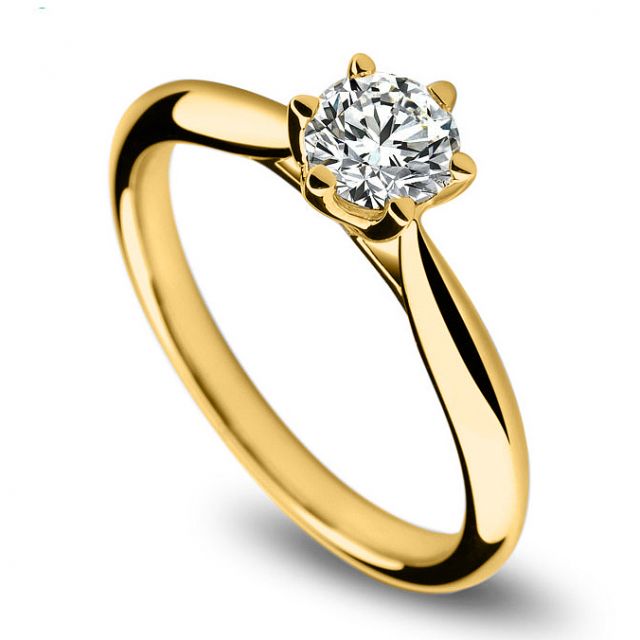 Solitaire Or Jaune, Diamant 0.25ct - L'Amour - Adélaïde DUFRÉNOY | Gemperles