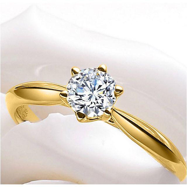 Solitaire Or Jaune, Diamant 0.25ct - L'Amour - Adélaïde DUFRÉNOY | Gemperles