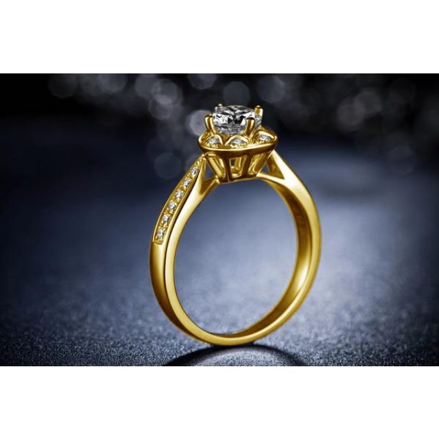 Bague Solitaire Your Best Friend - Or Jaune 18 Carats & Diamants | Gemperles