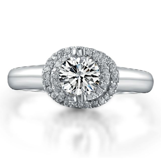 Bague Solitaire Gracieuse Majesté - Or Blanc & Diamants Enroulés | Gemperles