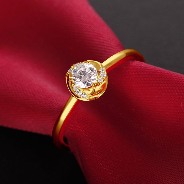 Solitaire Le Tourbillonnant Or Jaune - Diamants Sertis Griffes, Grains | Gemperles