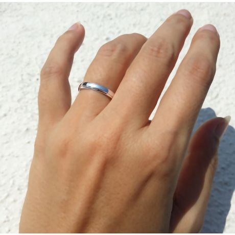 Anneau platine. Alliance androgyne Femme. Diamant | Madeline