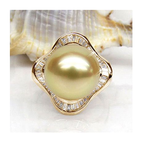 Bague Archipel Bonaparte - Perle d'Australie - Or jaune, diamants