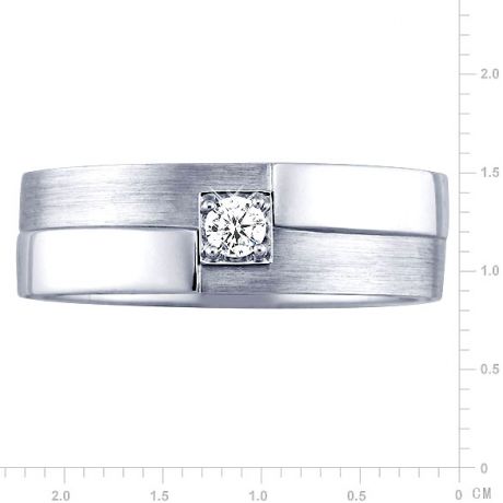 Bague or blanc et diamant pour homme - Style épuré, sobre et moderne