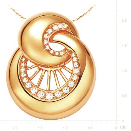 Pendentif coquillage or jaune - Tenue légère et arrondis parfaits