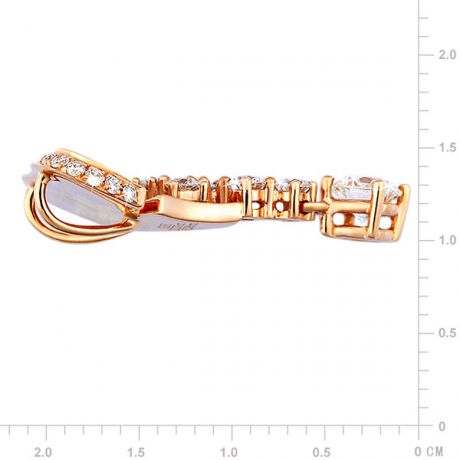 Pendentif Nature, création de joaillerie en or rose - Diamants 0.58 ct
