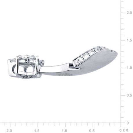 Pendentif nature - Création joaillière or blanc - Diamants 0.25ct